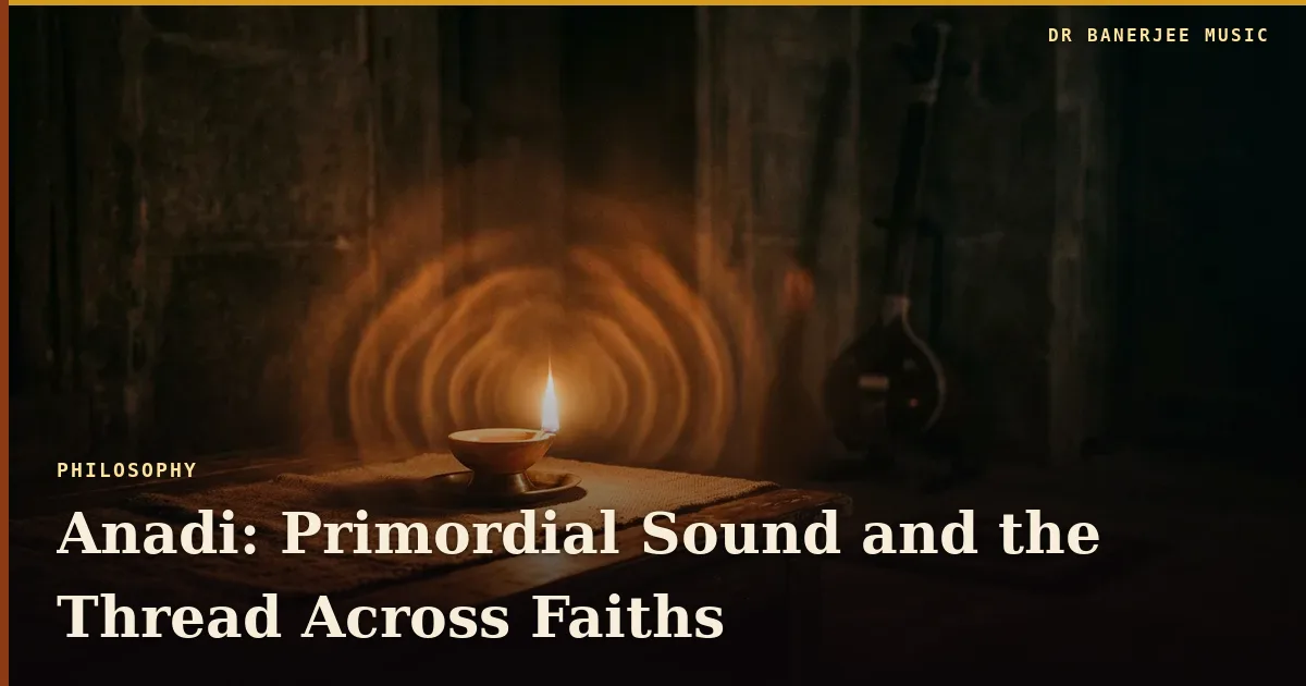 Anadi, the beginningless sound — title card with the subtitle “One thread, many faiths”
