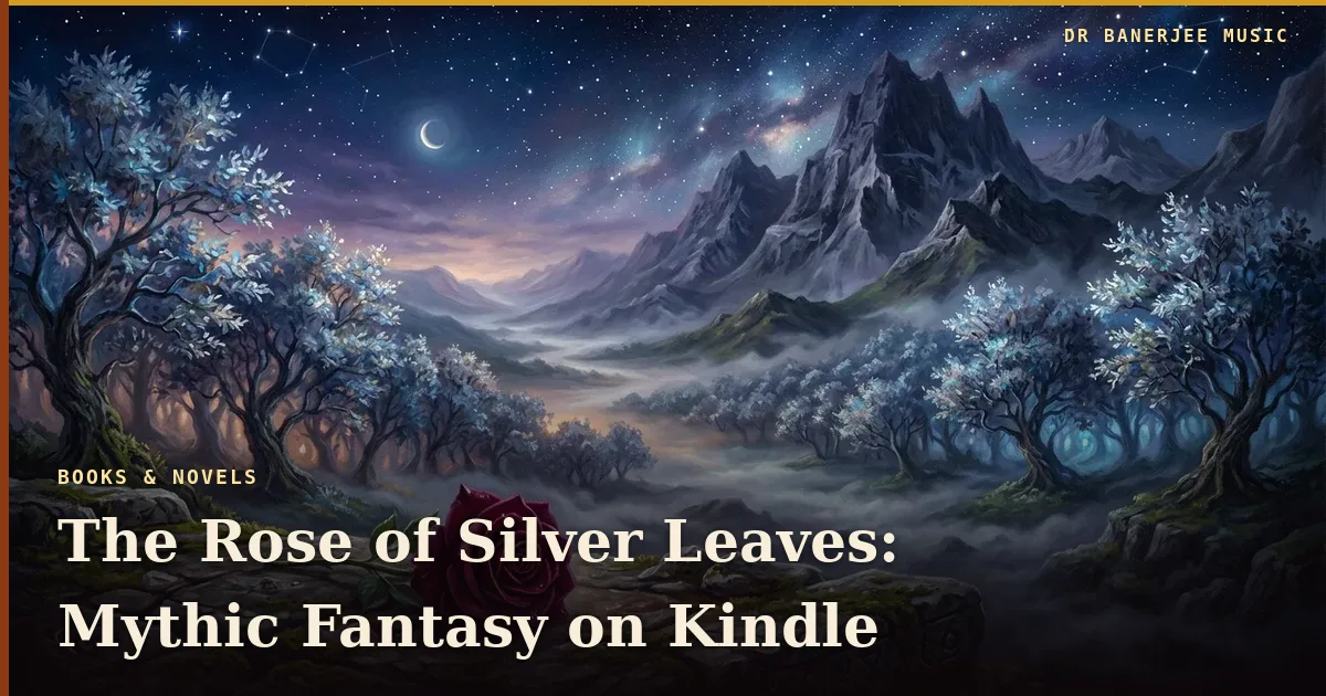 The Rose of Silver Leaves — title card for the mythic fantasy novel on Kindle, filed under Books and Novels